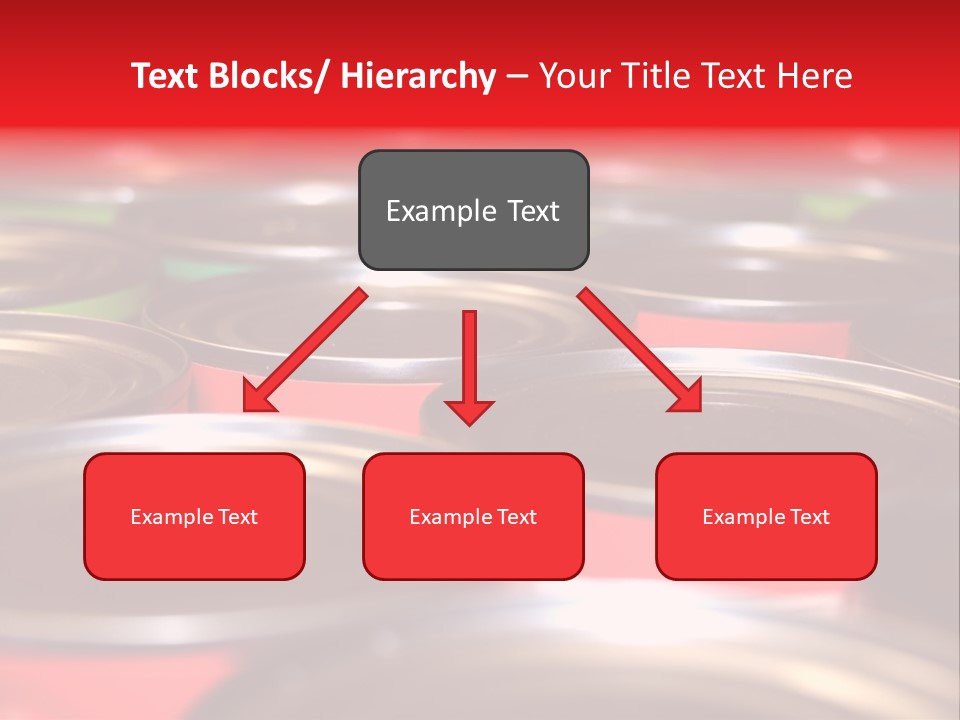 Food Cans For Charity Close Up Shot PowerPoint Template