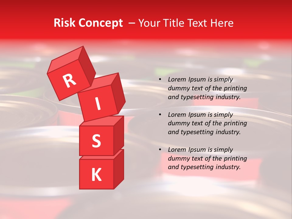 Food Cans For Charity Close Up Shot PowerPoint Template