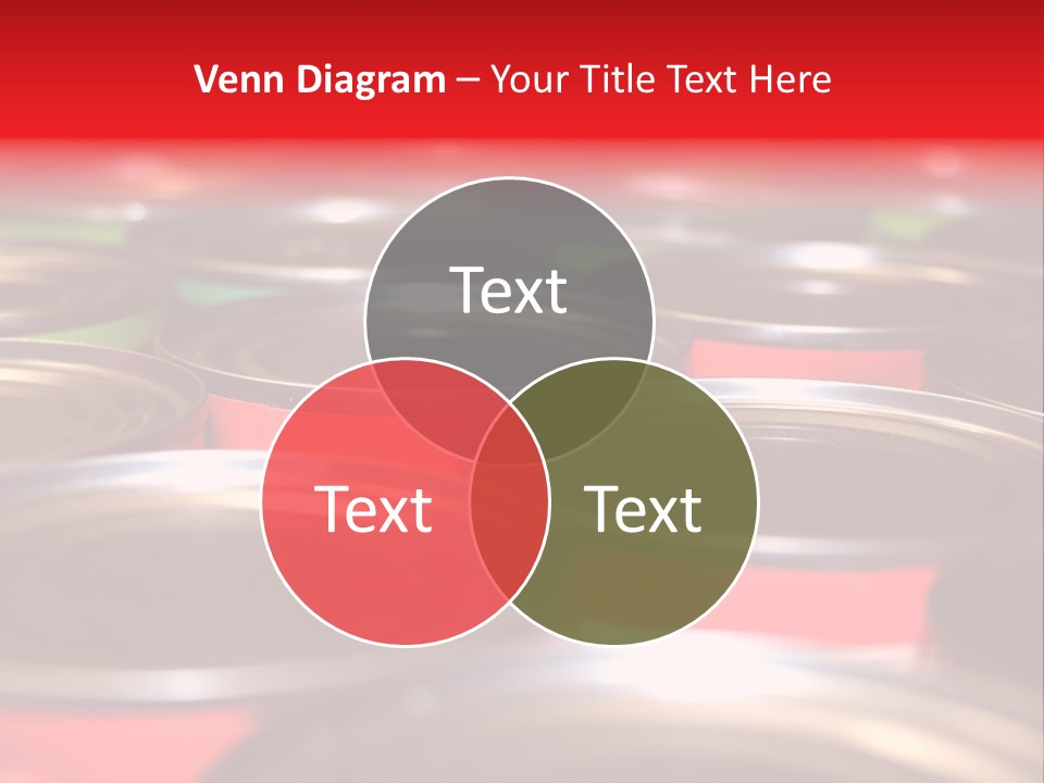 Food Cans For Charity Close Up Shot PowerPoint Template