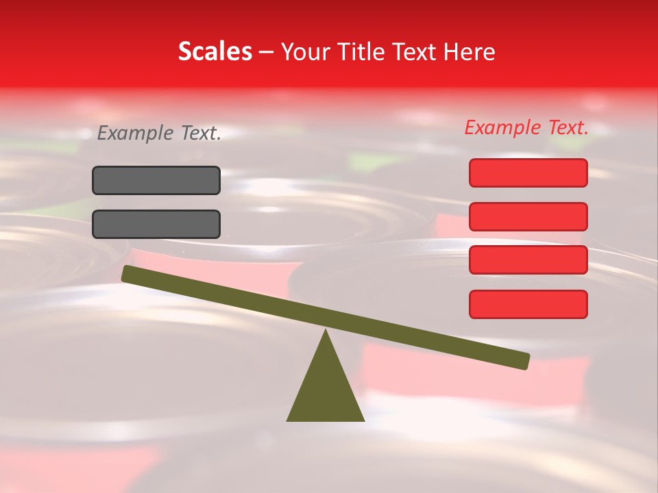 Food Cans For Charity Close Up Shot PowerPoint Template