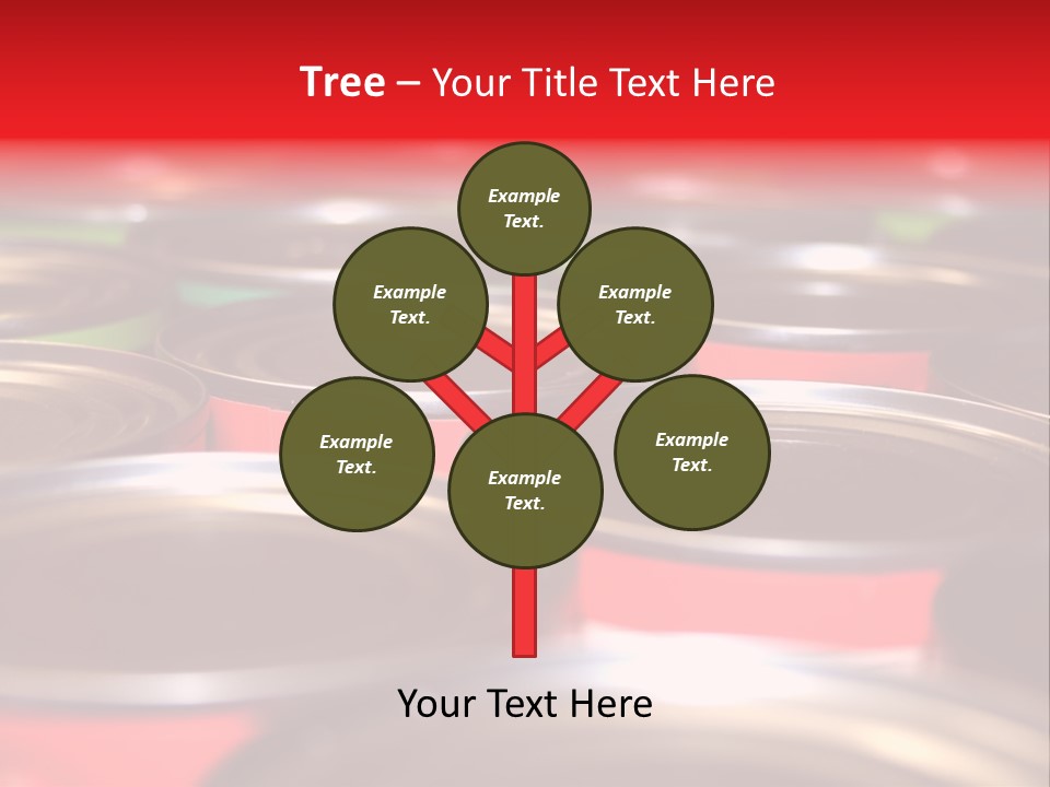 Food Cans For Charity Close Up Shot PowerPoint Template