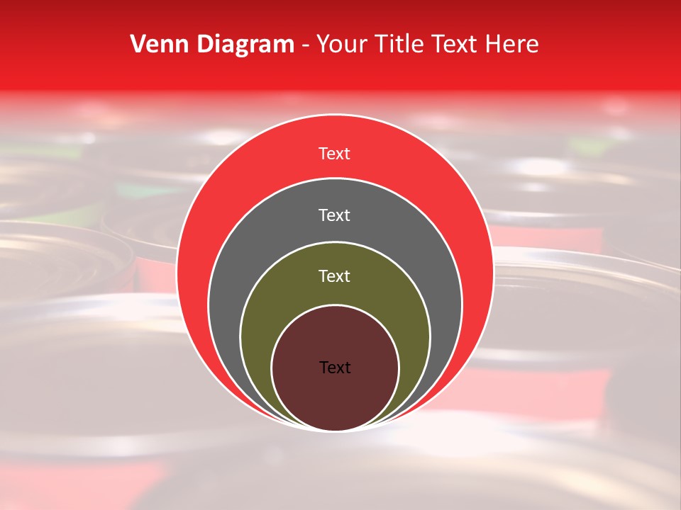Food Cans For Charity Close Up Shot PowerPoint Template