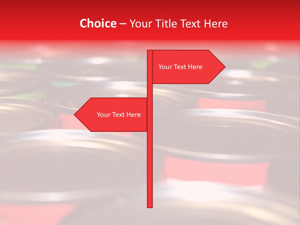 Food Cans For Charity Close Up Shot PowerPoint Template