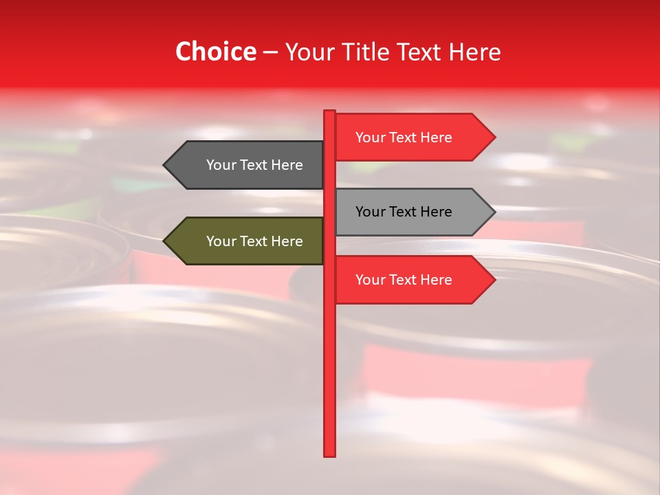 Food Cans For Charity Close Up Shot PowerPoint Template