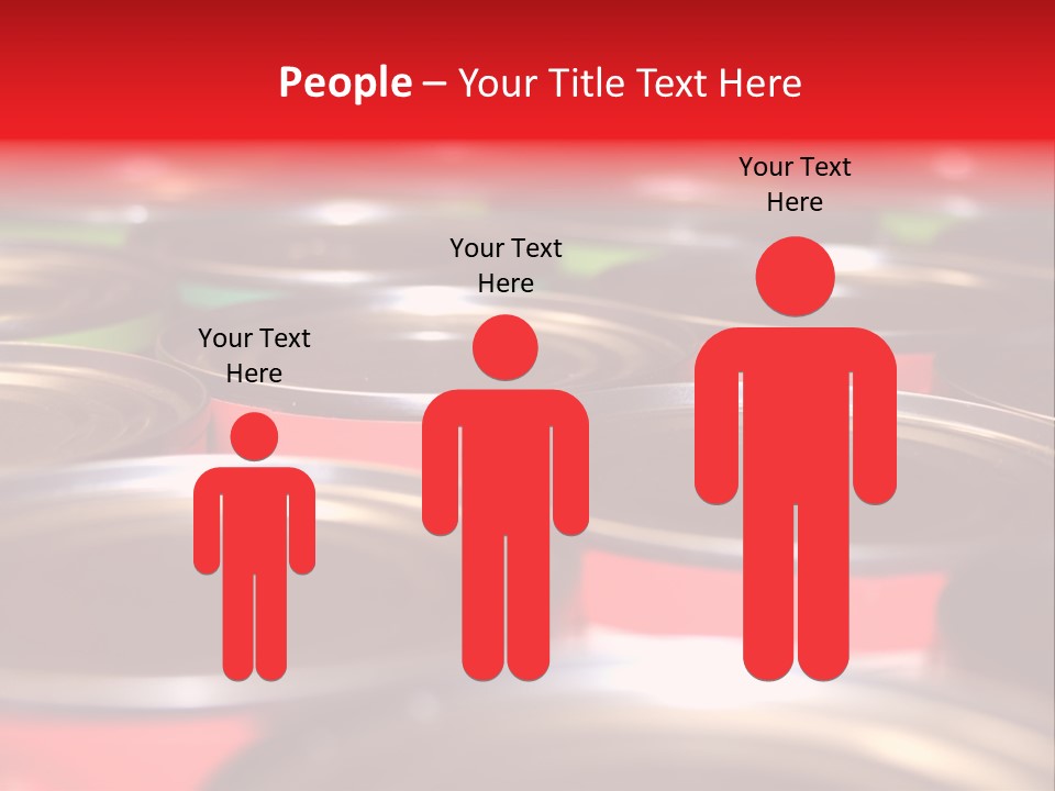 Food Cans For Charity Close Up Shot PowerPoint Template