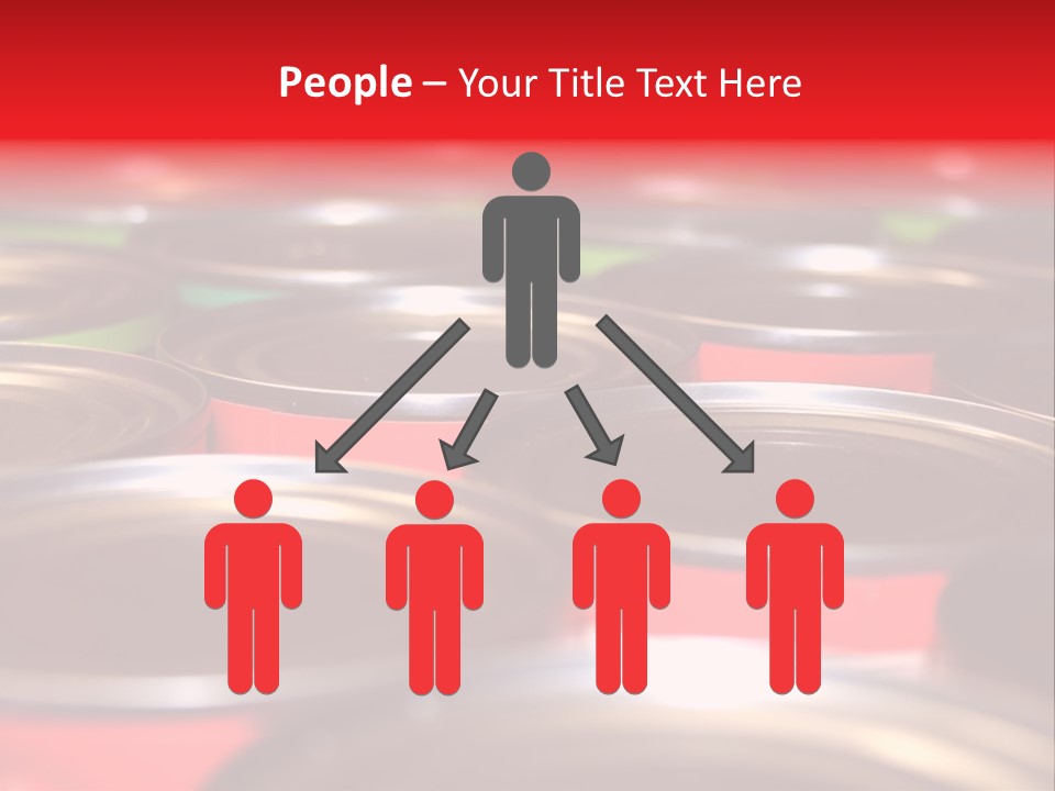 Food Cans For Charity Close Up Shot PowerPoint Template