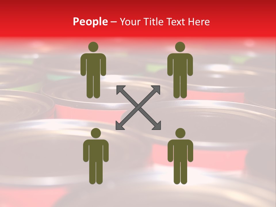 Food Cans For Charity Close Up Shot PowerPoint Template