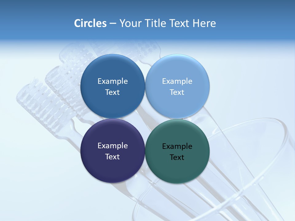 Photo Of Various Toothbrushes In A Glass - Oral Hygiene PowerPoint Template