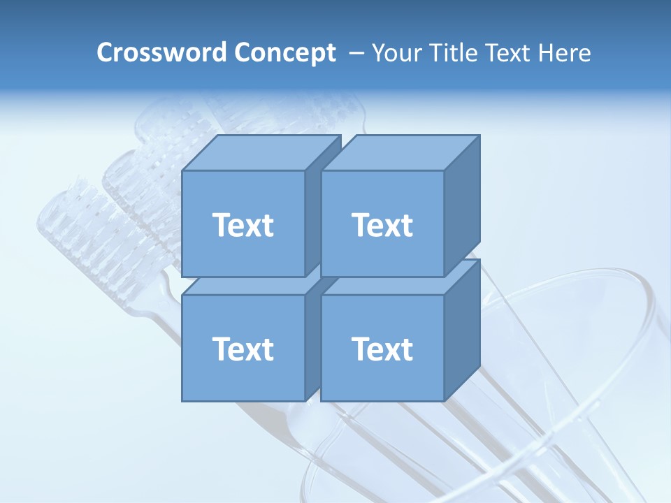 Photo Of Various Toothbrushes In A Glass - Oral Hygiene PowerPoint Template