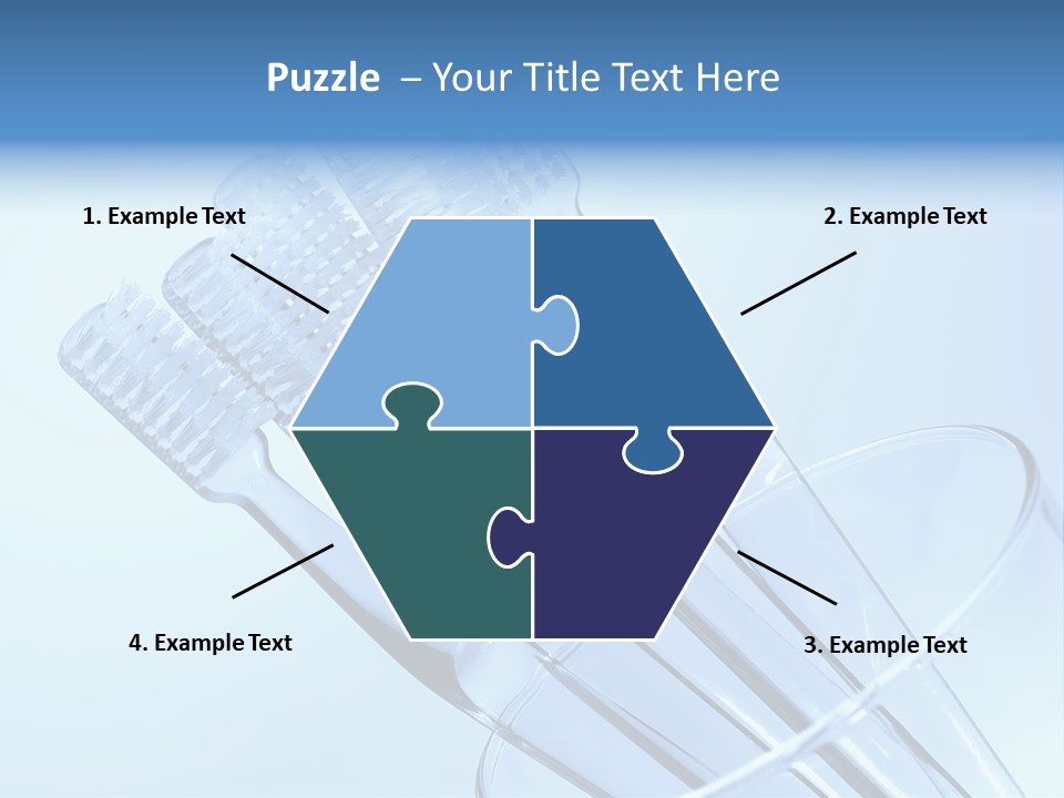 Photo Of Various Toothbrushes In A Glass - Oral Hygiene PowerPoint Template