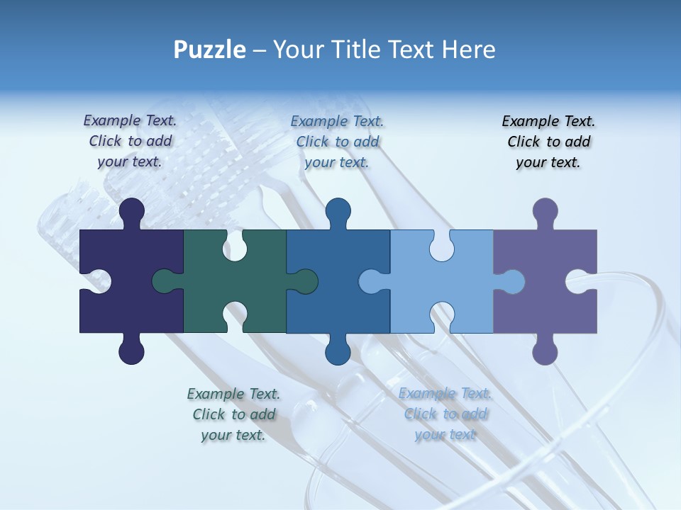 Photo Of Various Toothbrushes In A Glass - Oral Hygiene PowerPoint Template