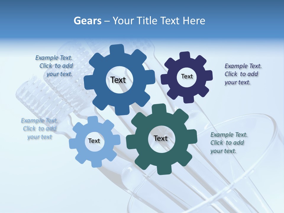 Photo Of Various Toothbrushes In A Glass - Oral Hygiene PowerPoint Template