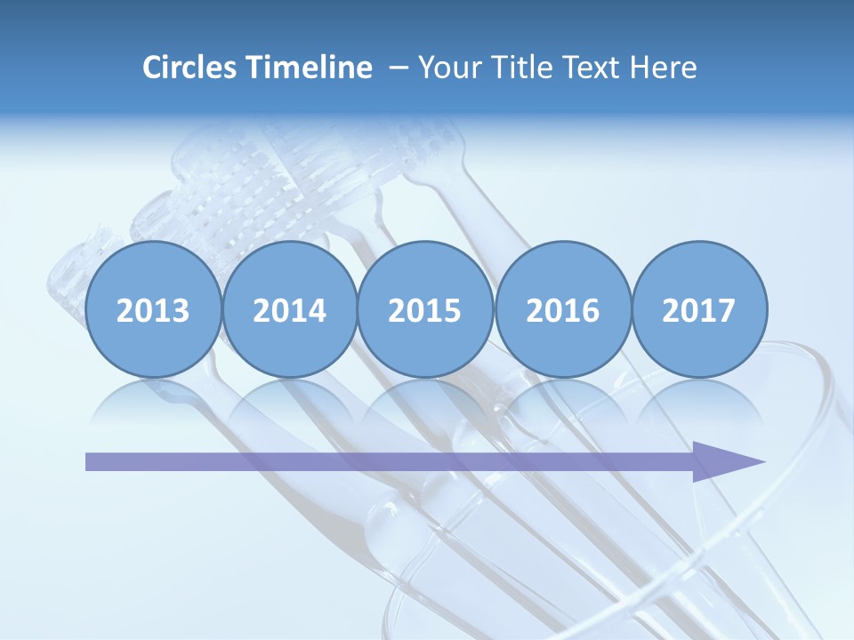 Photo Of Various Toothbrushes In A Glass - Oral Hygiene PowerPoint Template