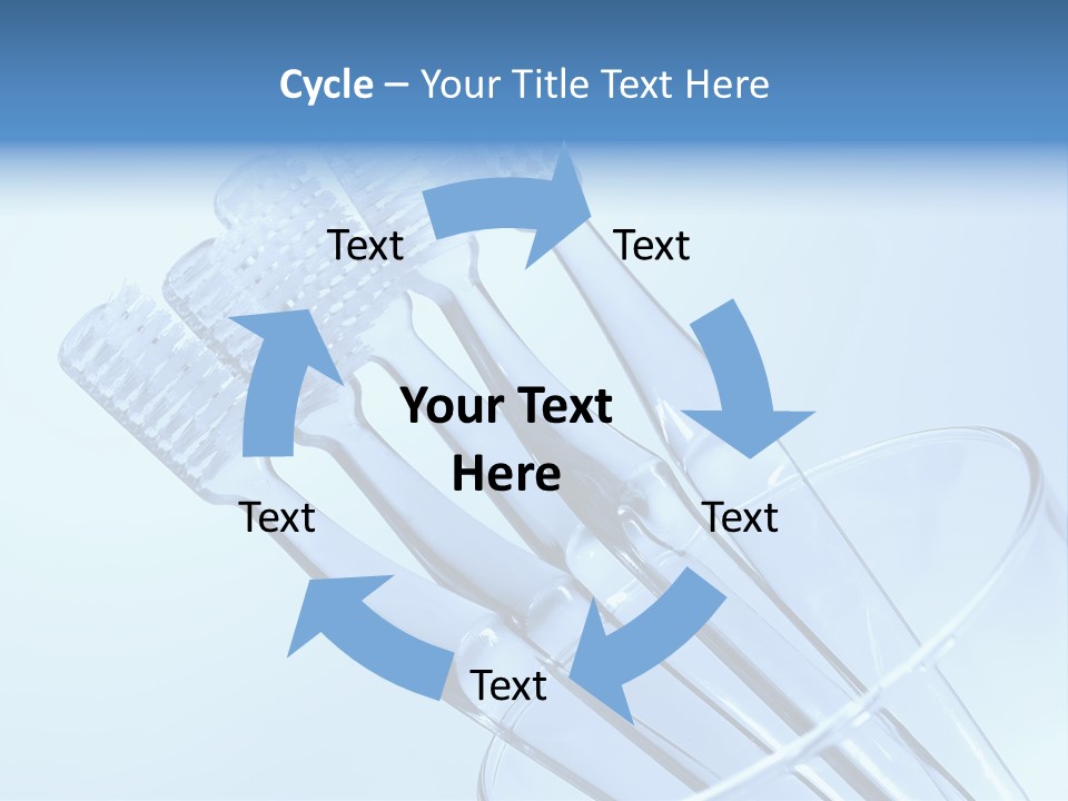 Photo Of Various Toothbrushes In A Glass - Oral Hygiene PowerPoint Template