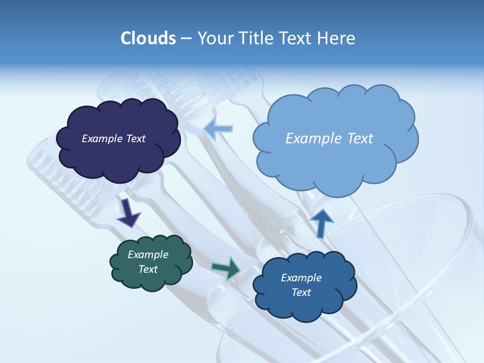 Photo Of Various Toothbrushes In A Glass - Oral Hygiene PowerPoint Template