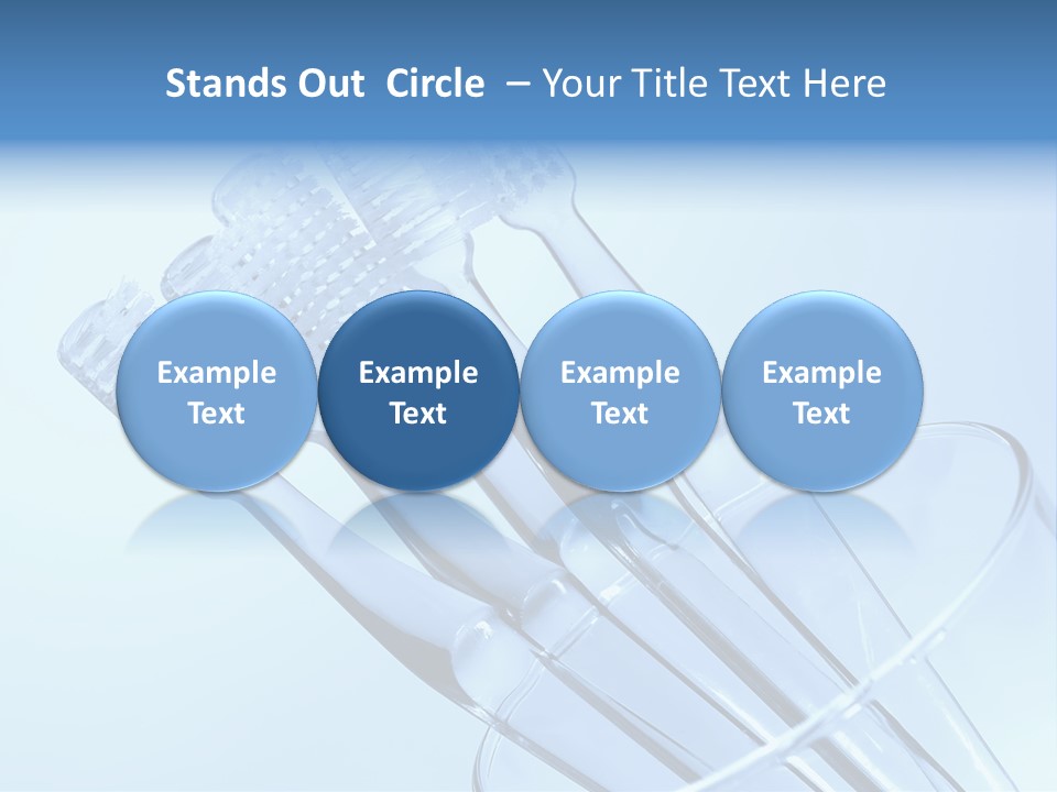 Photo Of Various Toothbrushes In A Glass - Oral Hygiene PowerPoint Template