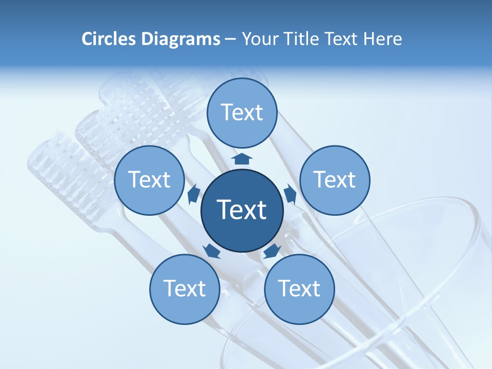 Photo Of Various Toothbrushes In A Glass - Oral Hygiene PowerPoint Template