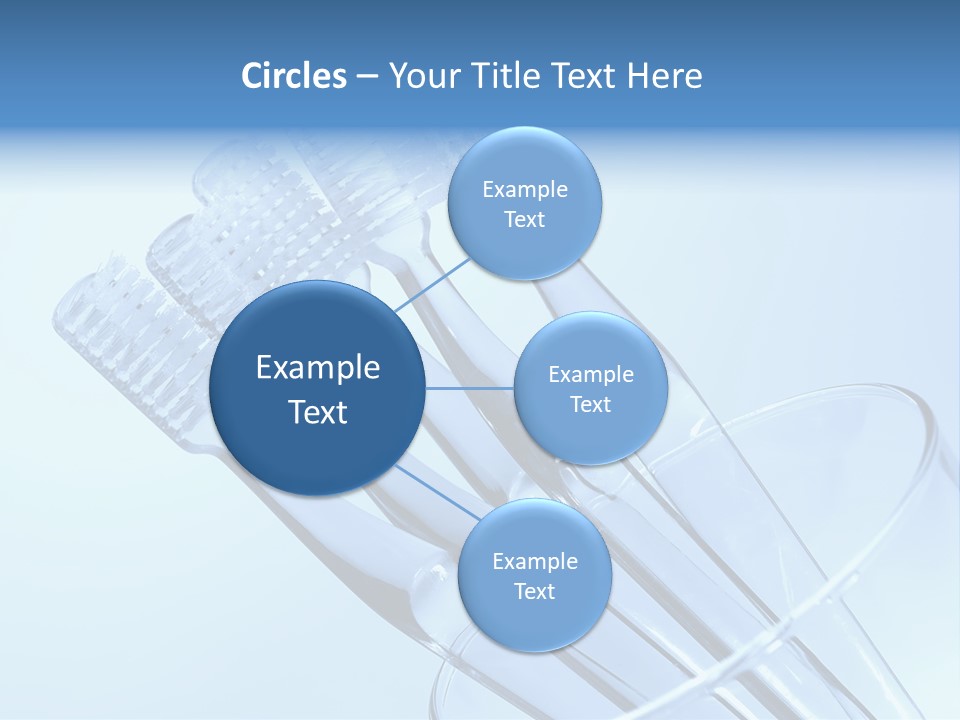 Photo Of Various Toothbrushes In A Glass - Oral Hygiene PowerPoint Template