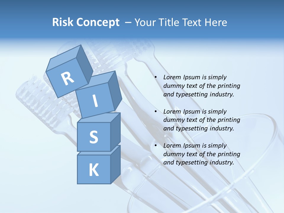 Photo Of Various Toothbrushes In A Glass - Oral Hygiene PowerPoint Template