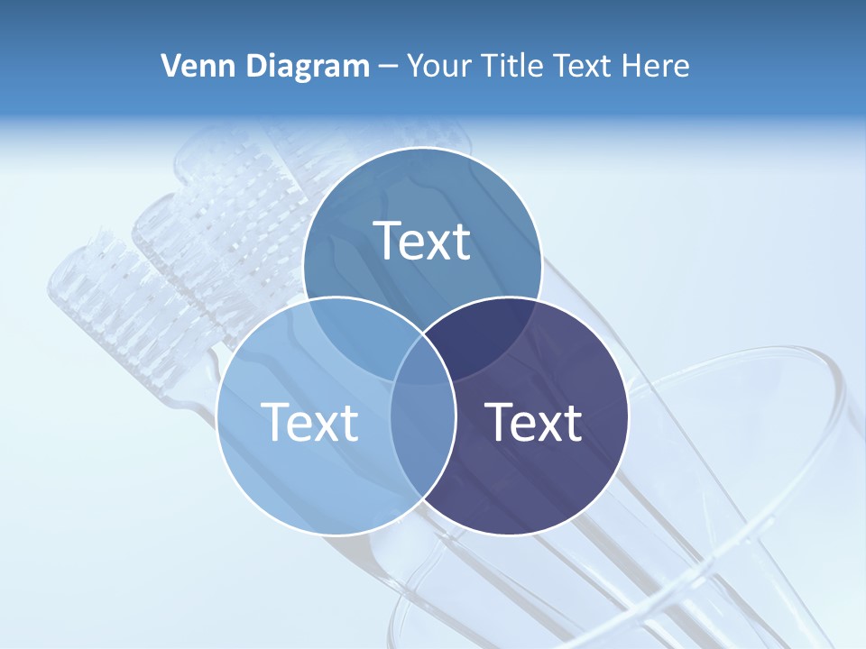 Photo Of Various Toothbrushes In A Glass - Oral Hygiene PowerPoint Template