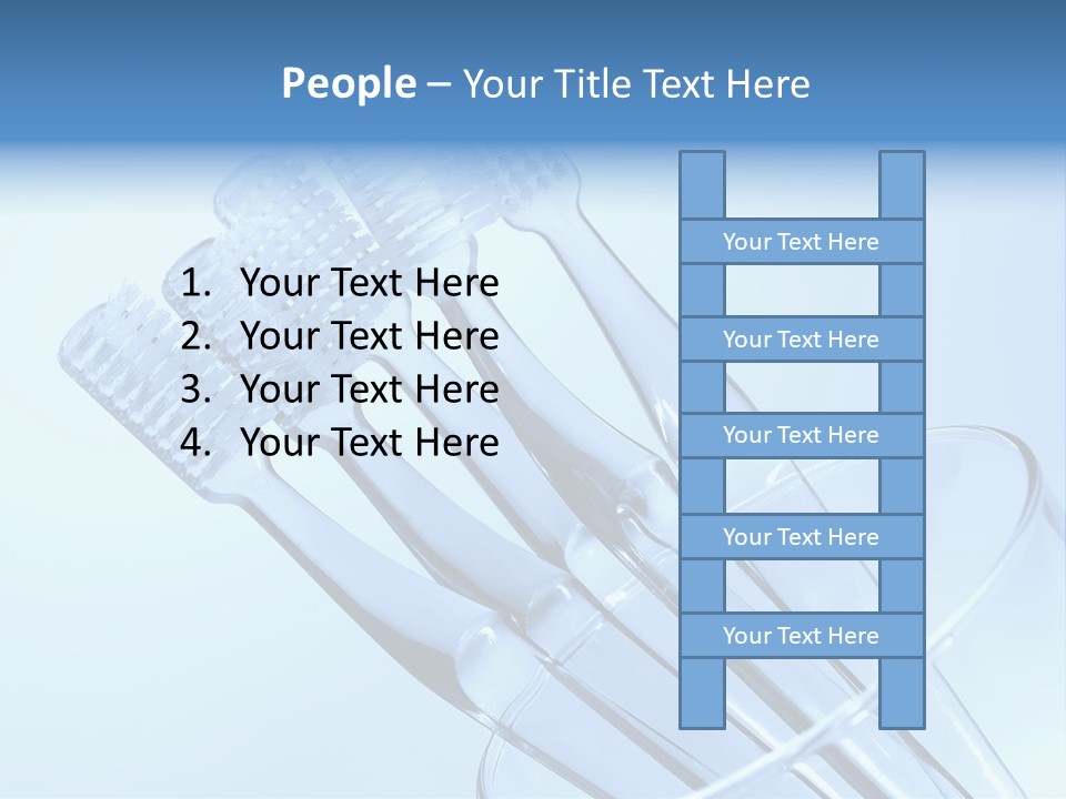 Photo Of Various Toothbrushes In A Glass - Oral Hygiene PowerPoint Template