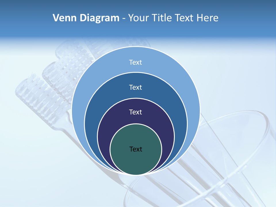Photo Of Various Toothbrushes In A Glass - Oral Hygiene PowerPoint Template
