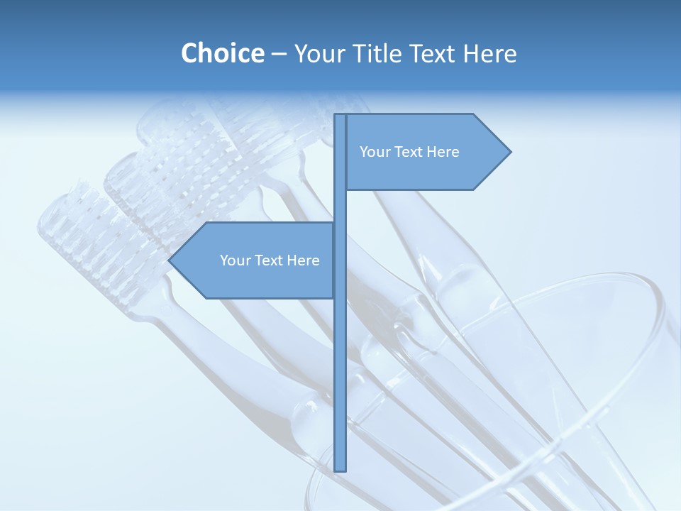 Photo Of Various Toothbrushes In A Glass - Oral Hygiene PowerPoint Template