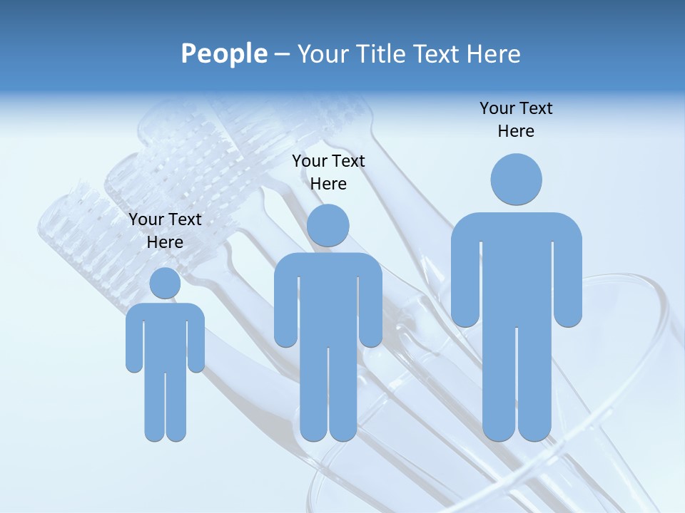 Photo Of Various Toothbrushes In A Glass - Oral Hygiene PowerPoint Template
