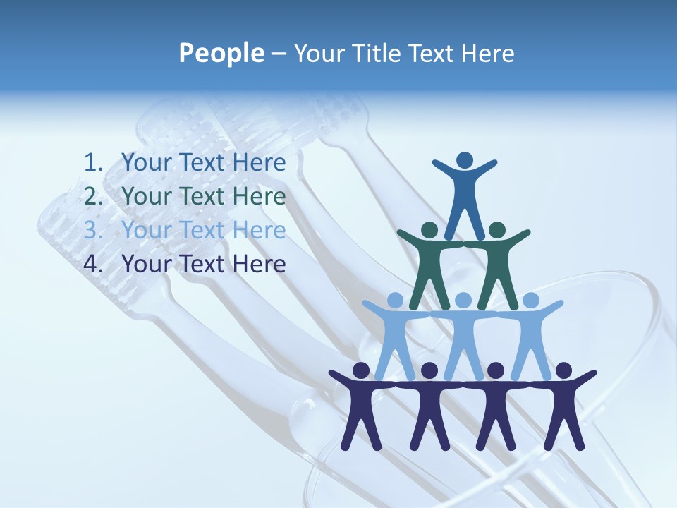 Photo Of Various Toothbrushes In A Glass - Oral Hygiene PowerPoint Template