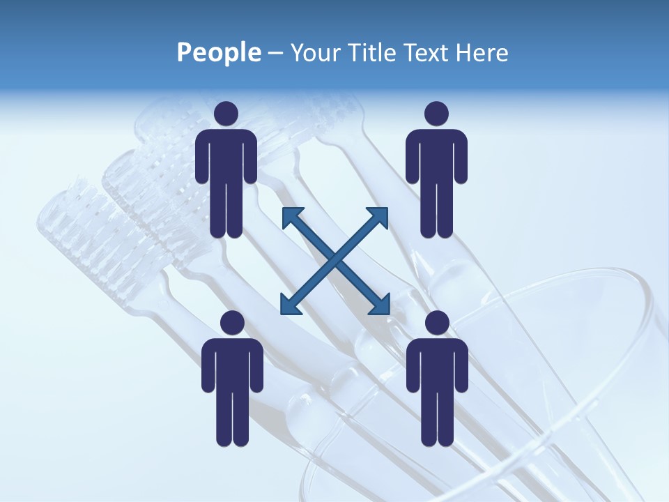 Photo Of Various Toothbrushes In A Glass - Oral Hygiene PowerPoint Template