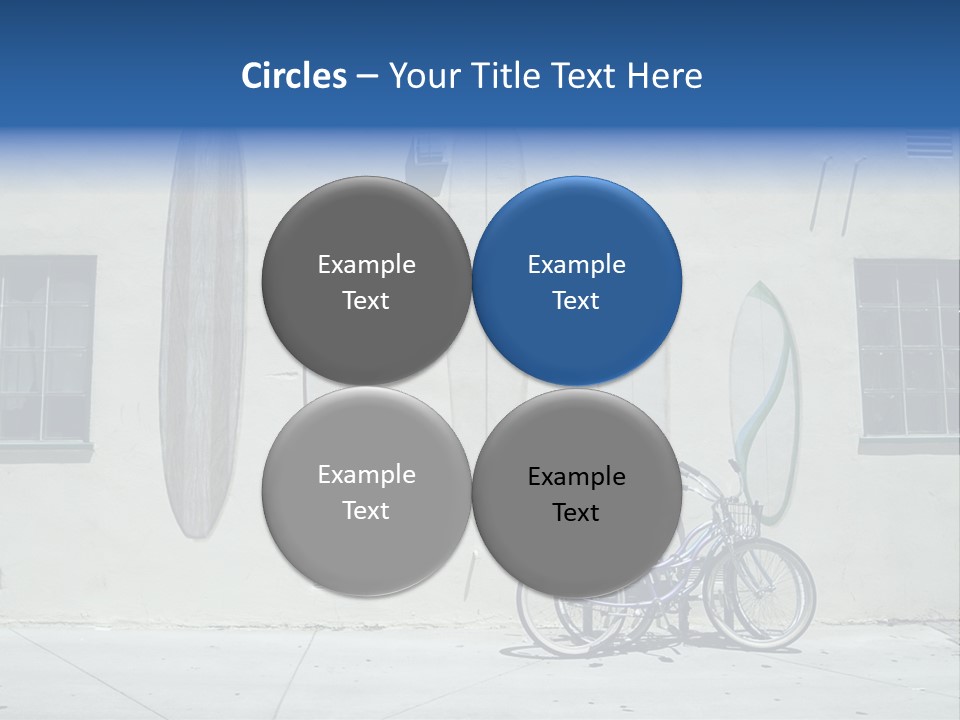 Bicycle At Surf Shop PowerPoint Template