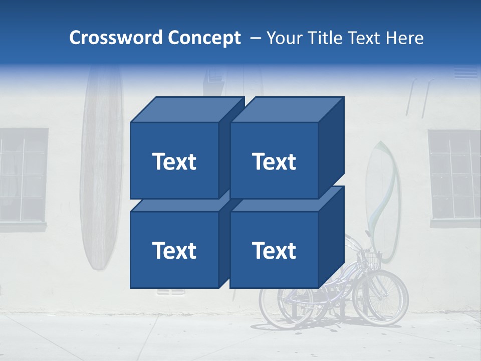 Bicycle At Surf Shop PowerPoint Template