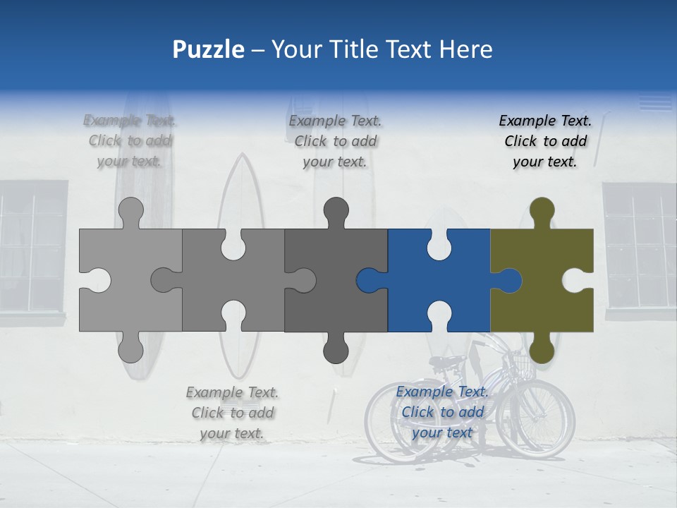 Bicycle At Surf Shop PowerPoint Template