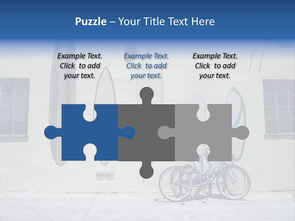 Bicycle At Surf Shop PowerPoint Template