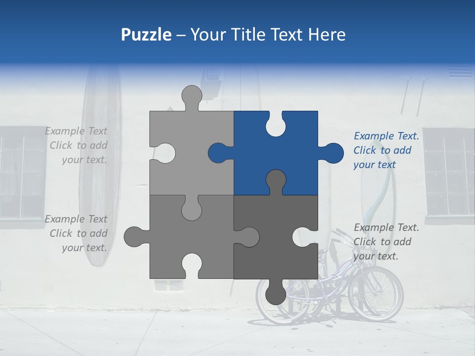 Bicycle At Surf Shop PowerPoint Template