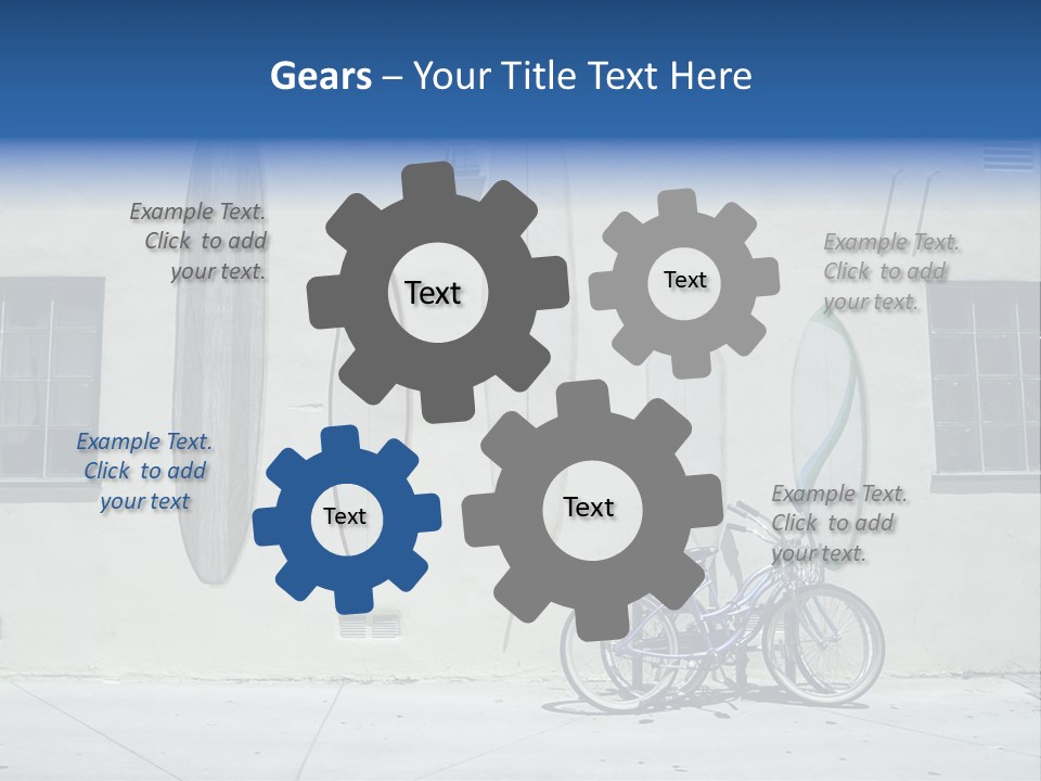 Bicycle At Surf Shop PowerPoint Template