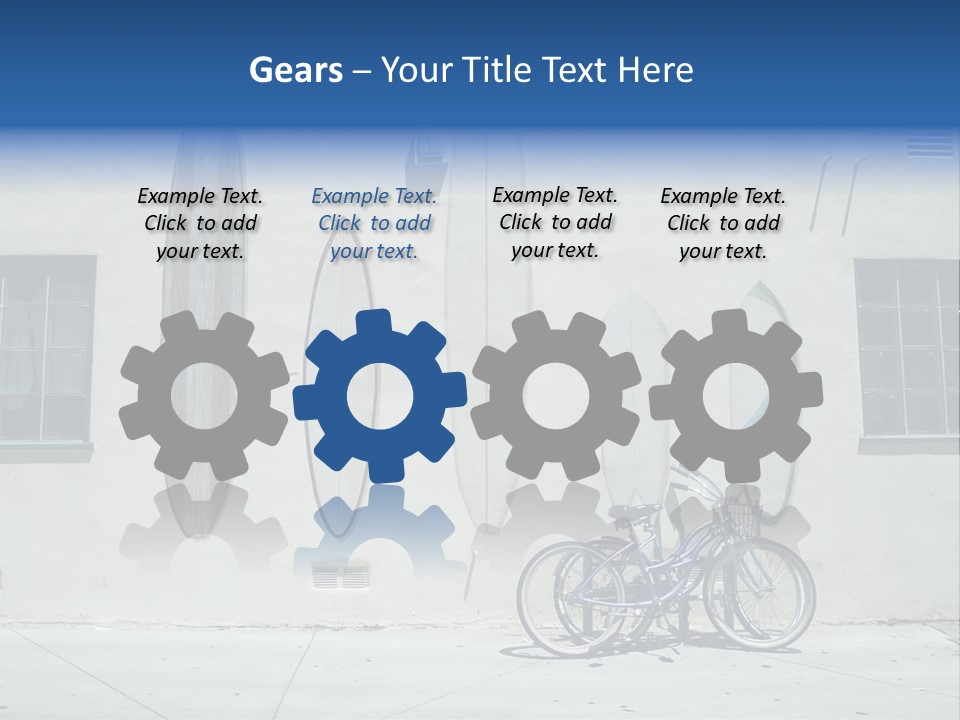 Bicycle At Surf Shop PowerPoint Template