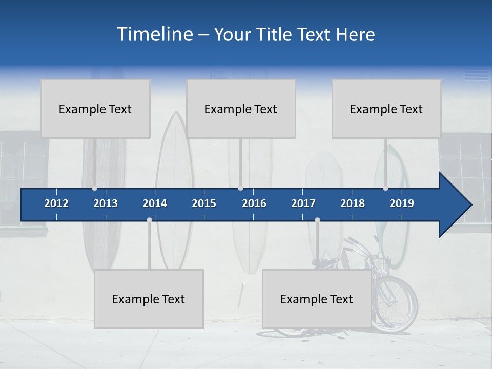 Bicycle At Surf Shop PowerPoint Template
