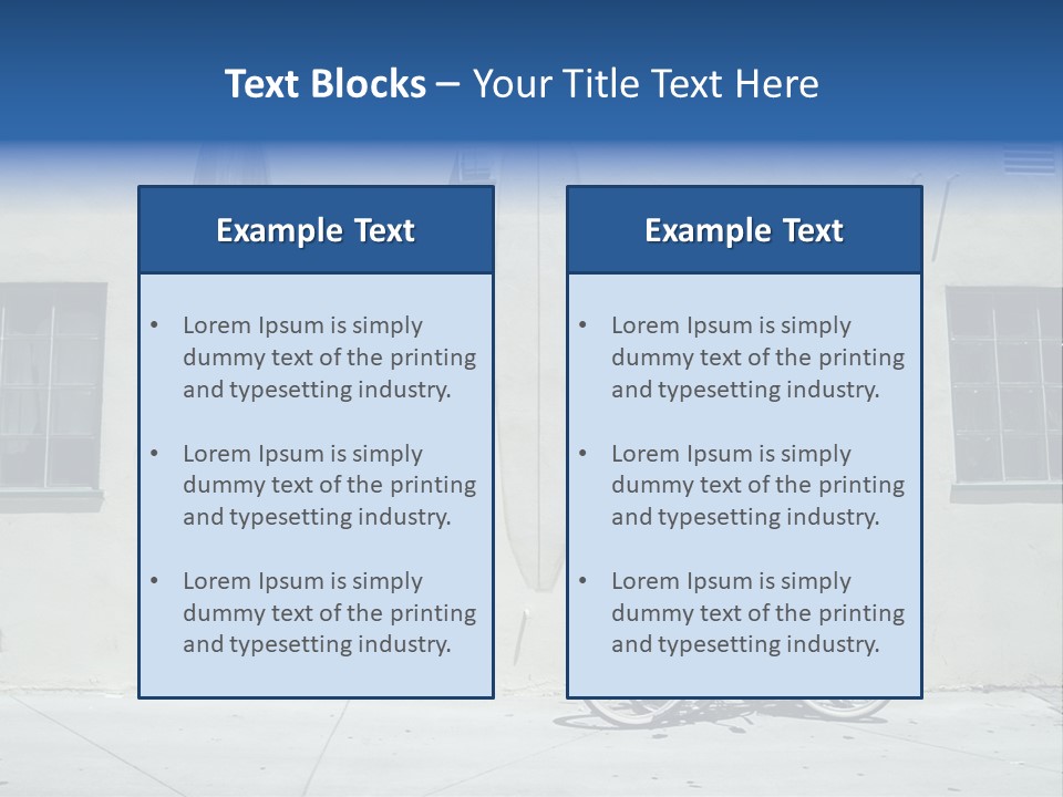 Bicycle At Surf Shop PowerPoint Template