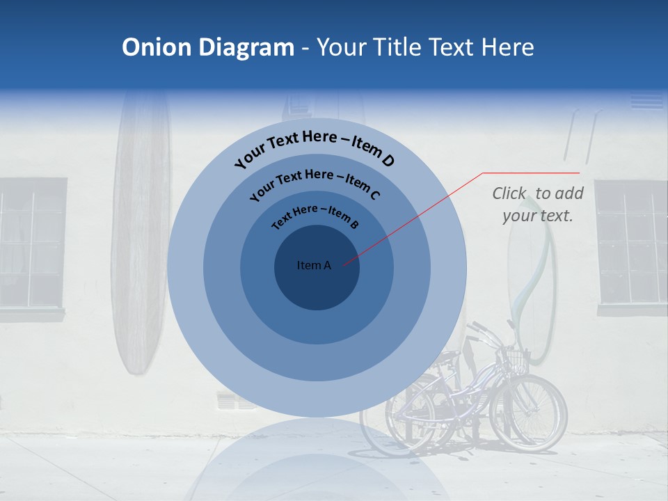 Bicycle At Surf Shop PowerPoint Template