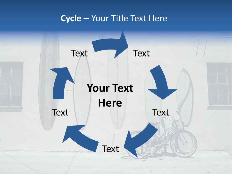 Bicycle At Surf Shop PowerPoint Template