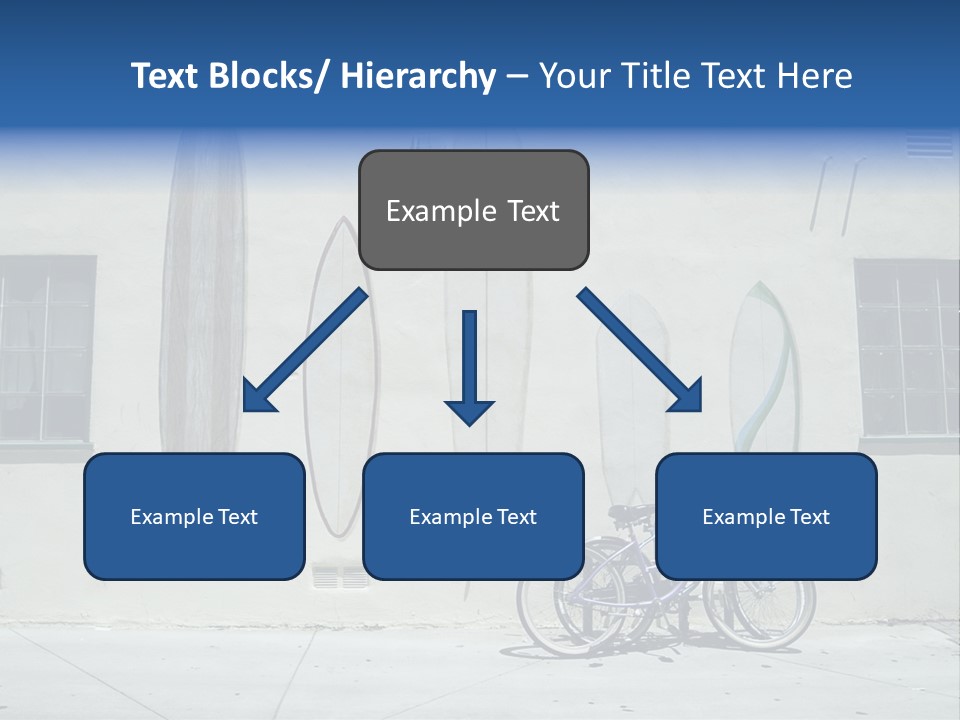 Bicycle At Surf Shop PowerPoint Template