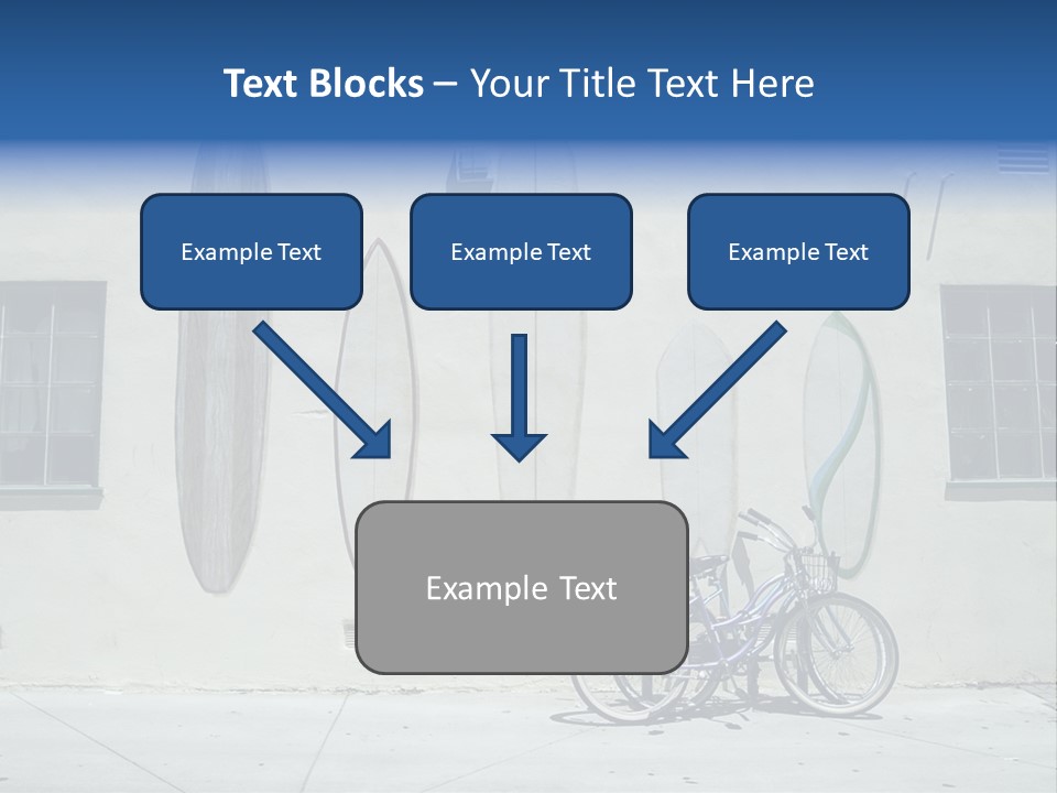 Bicycle At Surf Shop PowerPoint Template