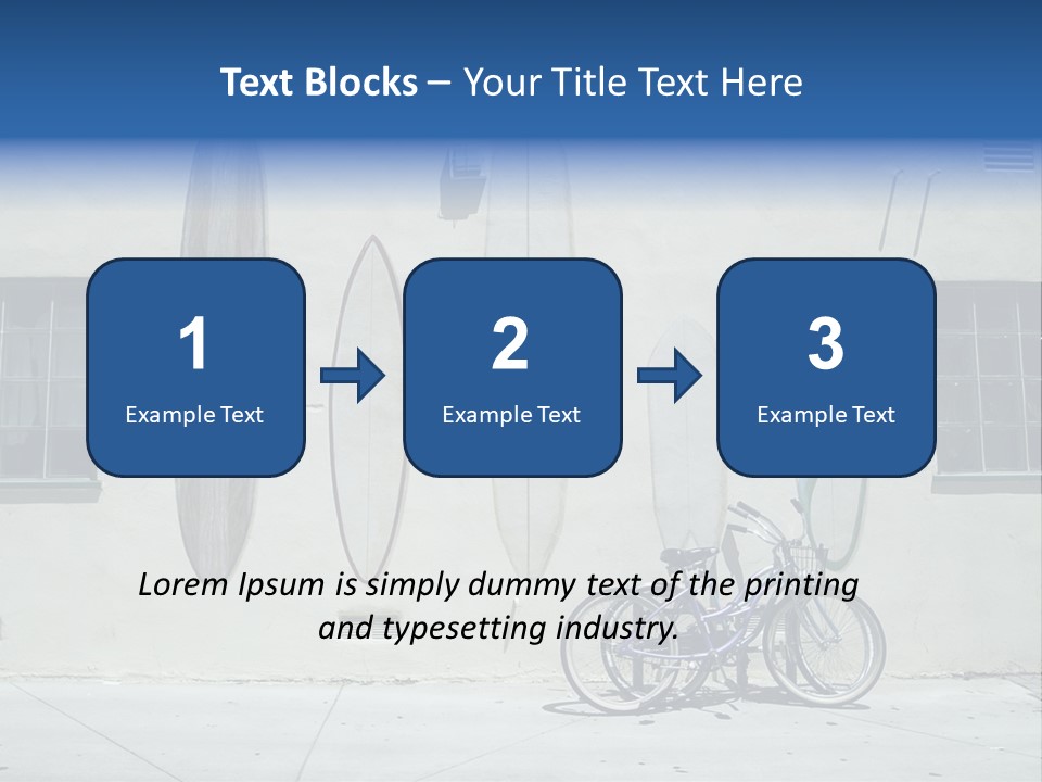 Bicycle At Surf Shop PowerPoint Template