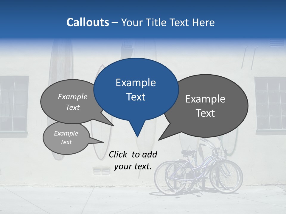 Bicycle At Surf Shop PowerPoint Template