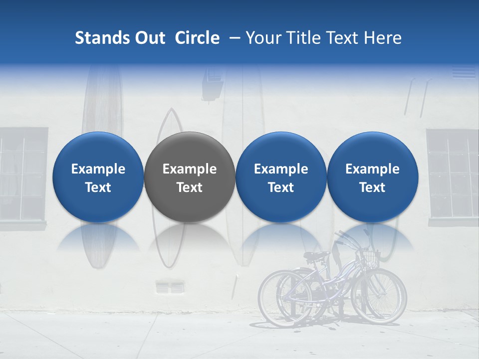 Bicycle At Surf Shop PowerPoint Template