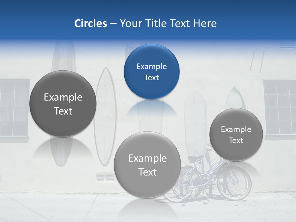 Bicycle At Surf Shop PowerPoint Template