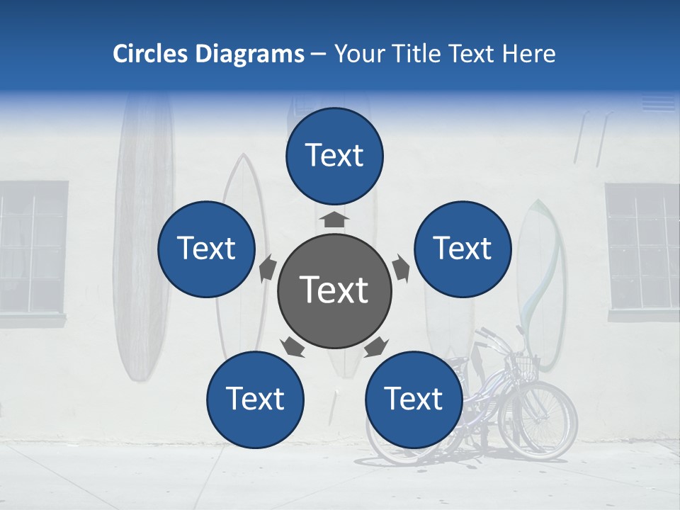 Bicycle At Surf Shop PowerPoint Template