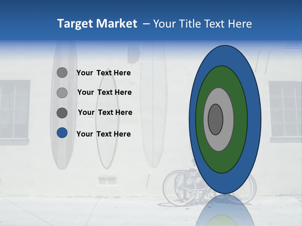 Bicycle At Surf Shop PowerPoint Template