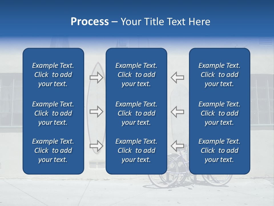 Bicycle At Surf Shop PowerPoint Template